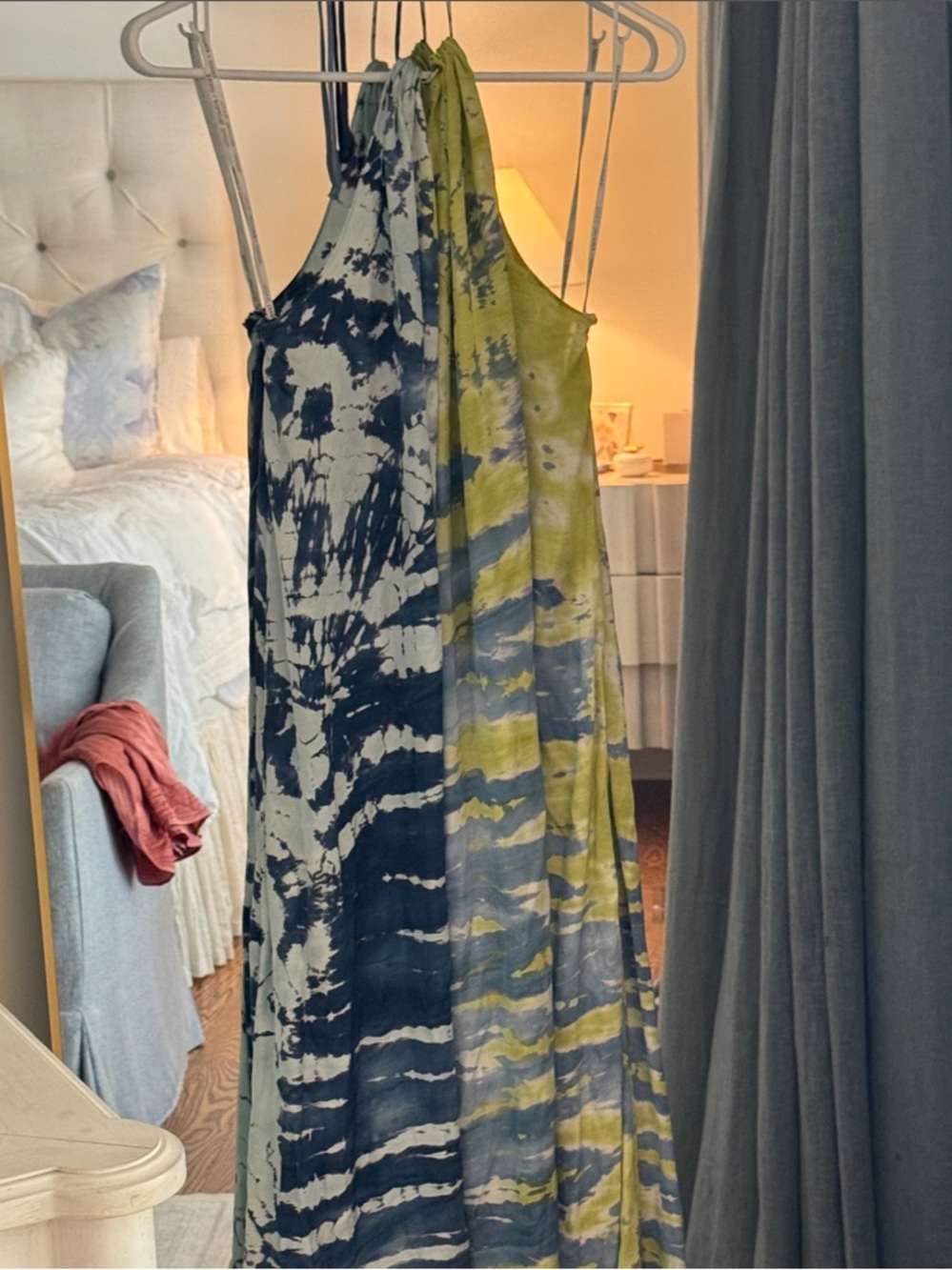 Young Fabulous & Broke Navy and Olive Tie-Dye Maxi Dress